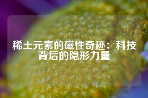 稀土元素的磁性奇迹：科技背后的隐形力量