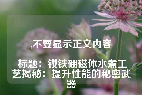 ,不要显示正文内容

 标题：钕铁硼磁体水煮工艺揭秘：提升性能的秘密武器