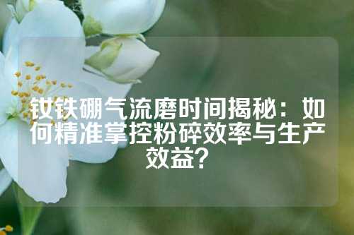 钕铁硼气流磨时间揭秘：如何精准掌控粉碎效率与生产效益？